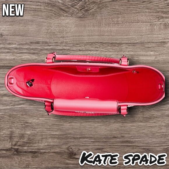 New NWT Kate Spade New York woven plaid tote bag - Picture 5 of 8